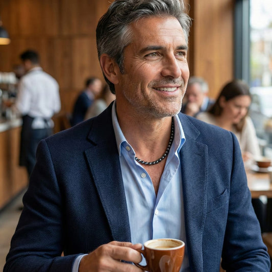 Colgante de Hematita Axis - Equilibrio, estabilidad y control interno.