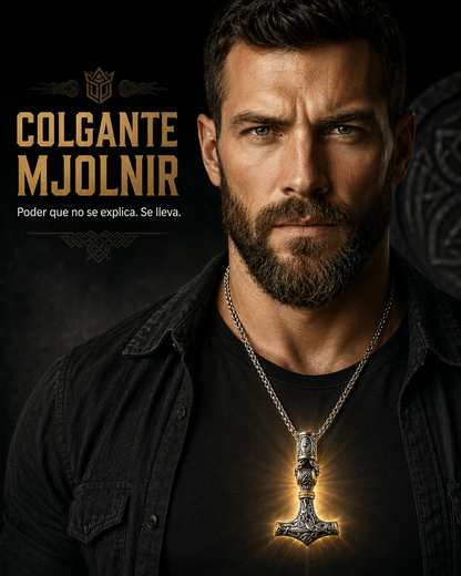 Colgante Mjolnir Vikingo — Símbolo de Fuerza y Protección