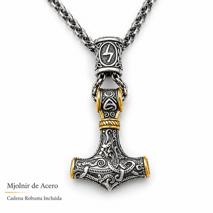 Colgante Mjolnir Vikingo — Símbolo de Fuerza y Protección